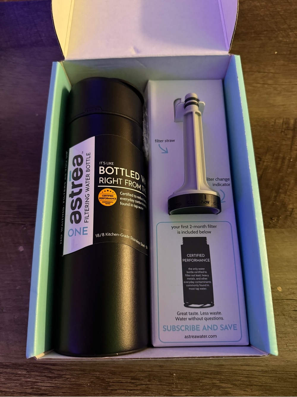 New Astrea One Stainless Steel Water Bottle